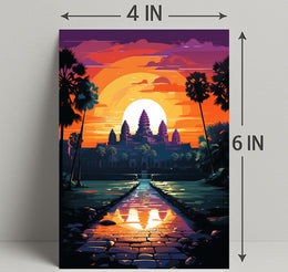 Sunset Over Angkor Wat Poster
