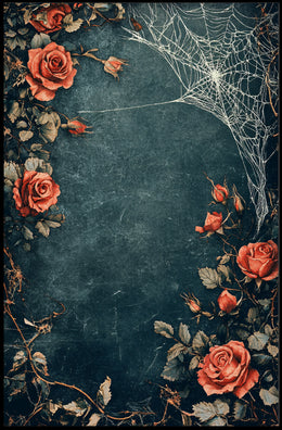 Roses And Webs Poster