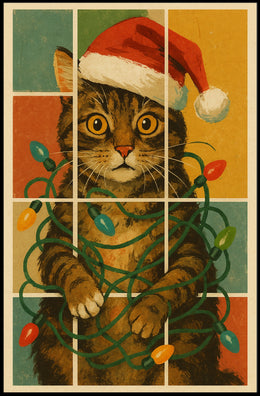 Festive Feline Fun Poster