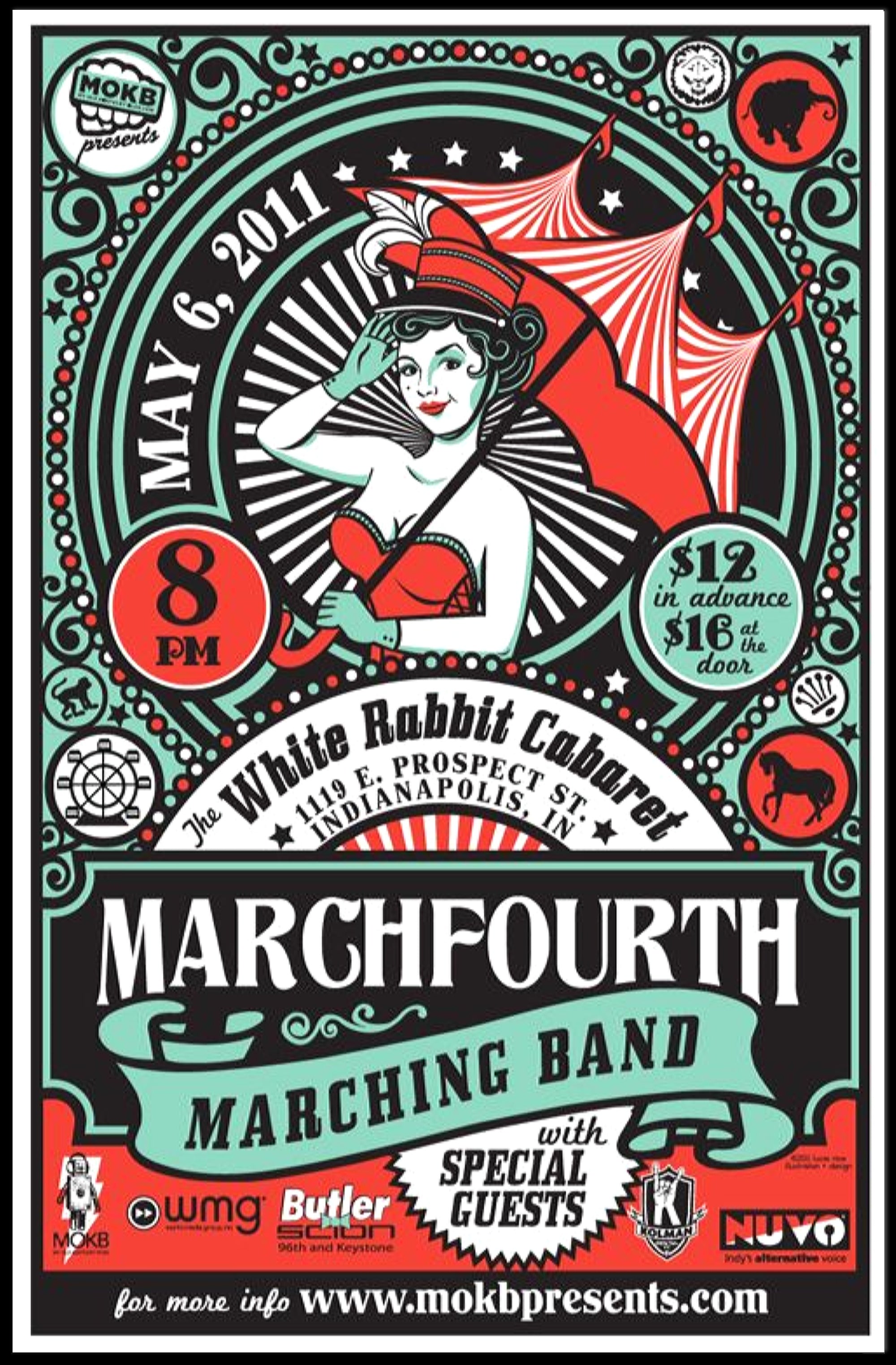 MarchFourth Band Vintage Circus Concert Art Music Poster PosterGoat