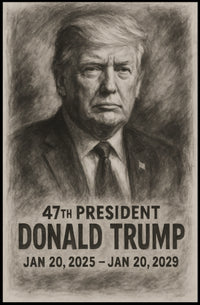Donald Trump Resolute Leadership in Focus Poster