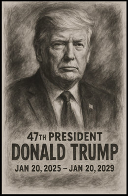 Donald Trump Resolute Leadership in Focus Poster