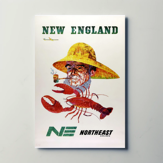 New England Vintage Poster - Northeast Airlines