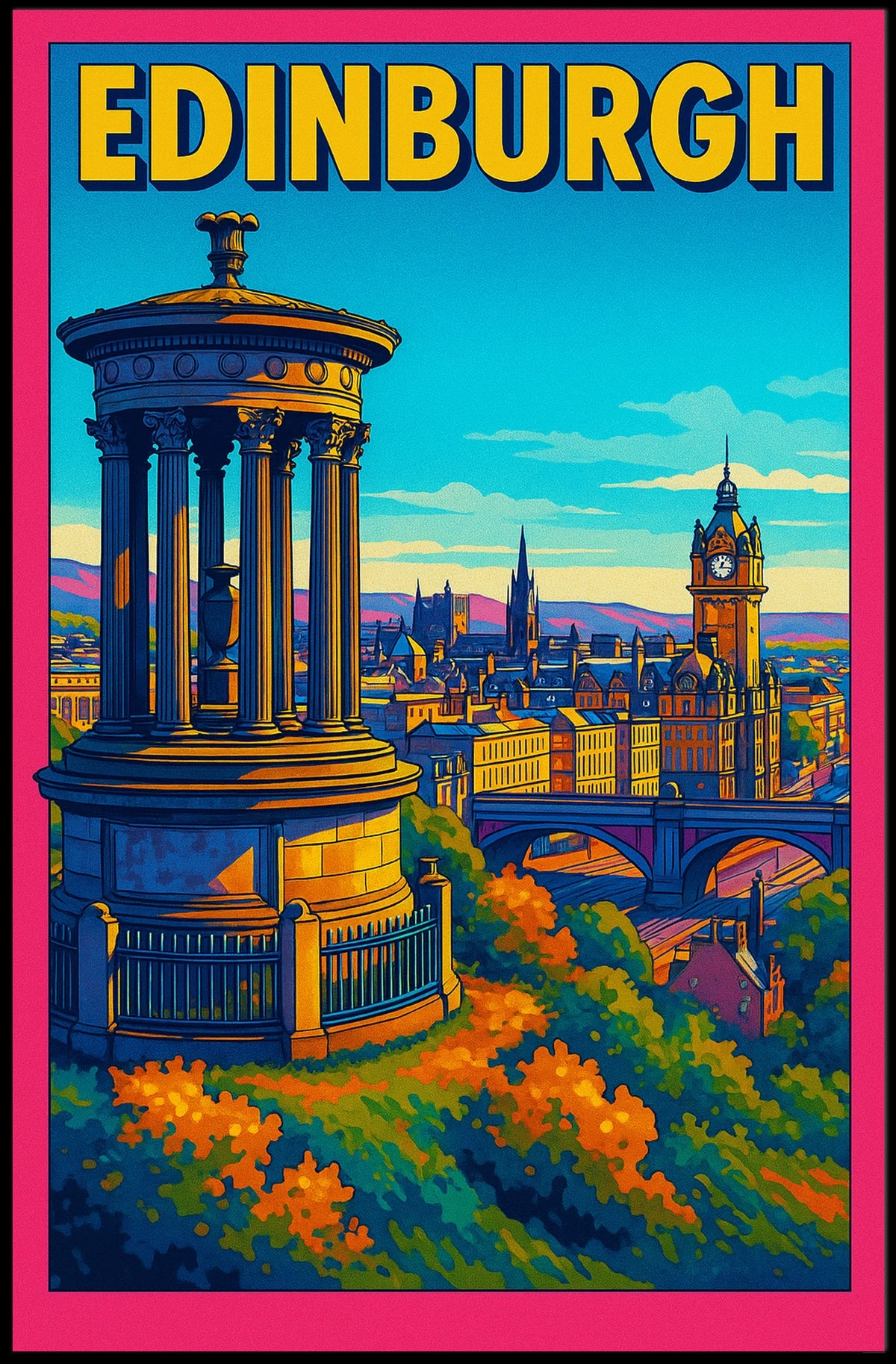 Edinburgh Cityscape Poster