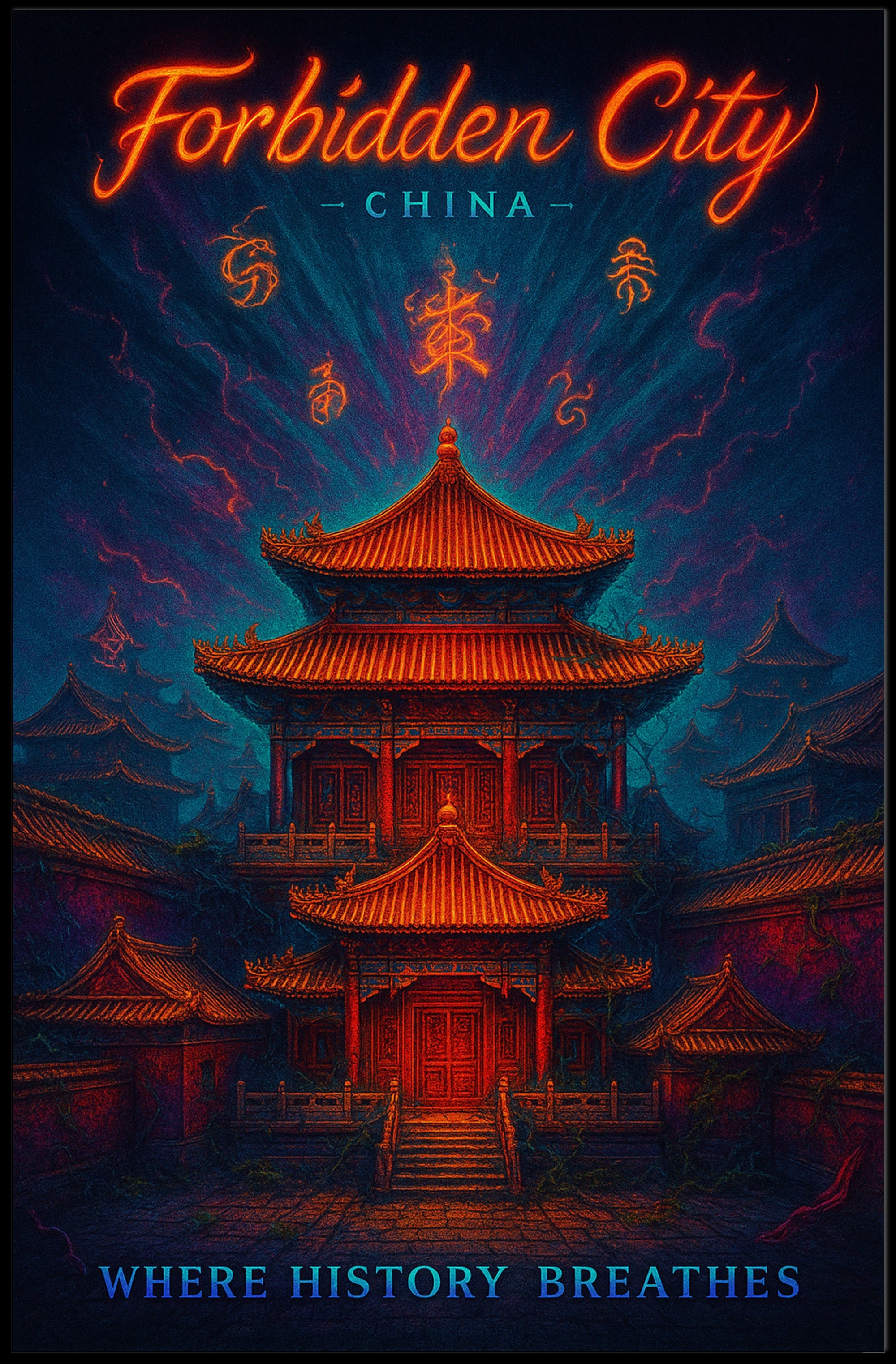 Forbidden City Historic Architecture Cultural or Heritage Poster
