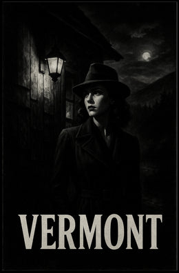 Vermont Noir Vintage Travel Poster