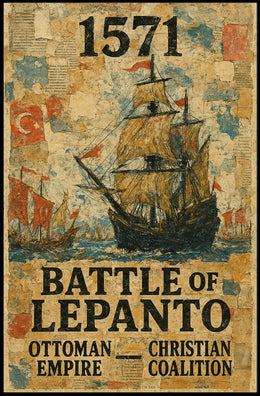 Battle of Lepanto Historical Naval Conflict Art Poster