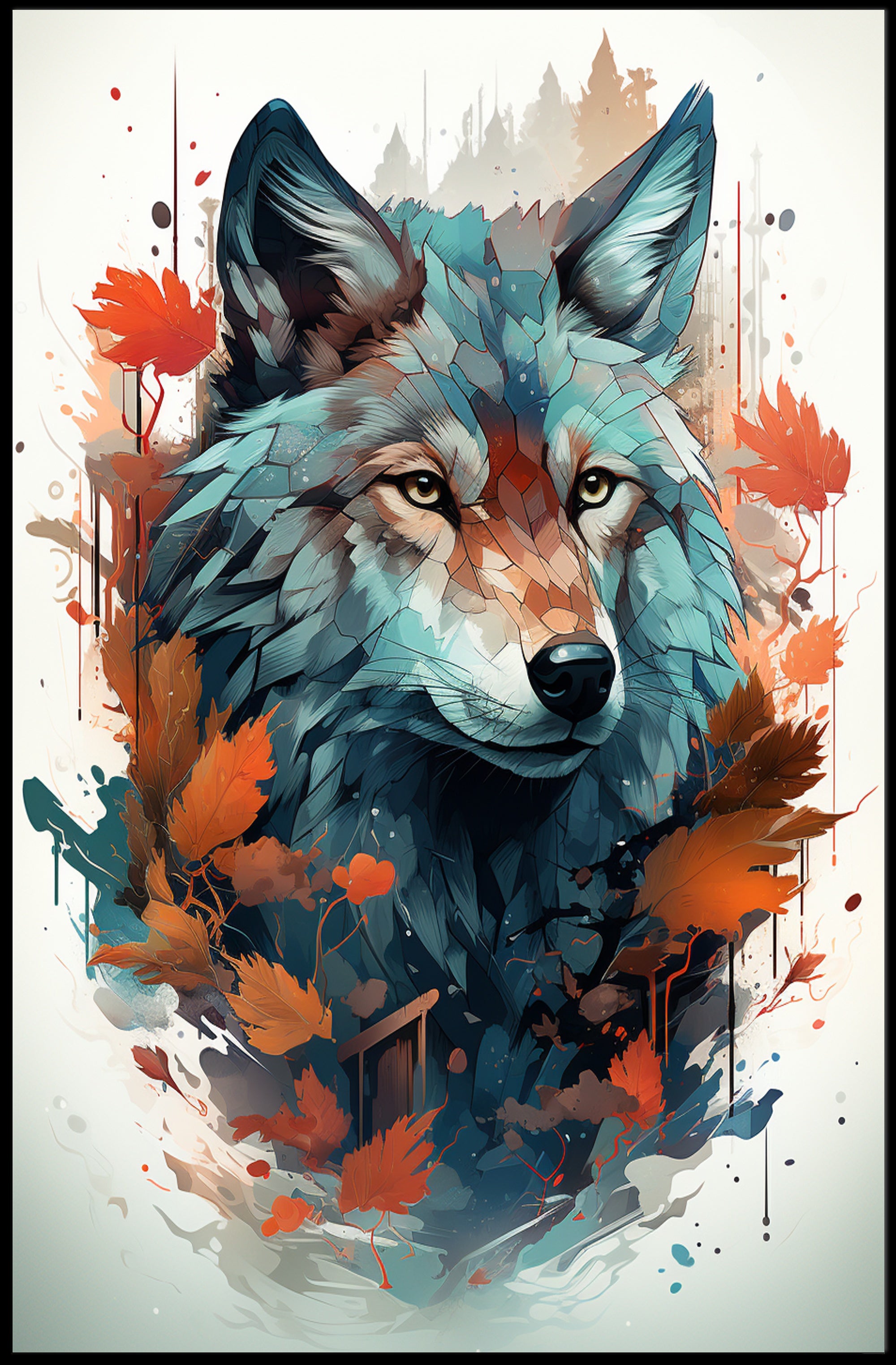 The Majestic Wolf Poster PosterGoat
