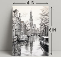 Amsterdam Canal Scene Poster