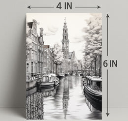 Amsterdam Canal Scene Poster