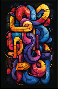 Vivid Abstract Geometry Abstract Poster