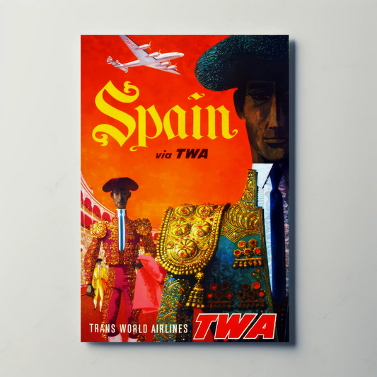 Fly TWA to Spain Travel Poster