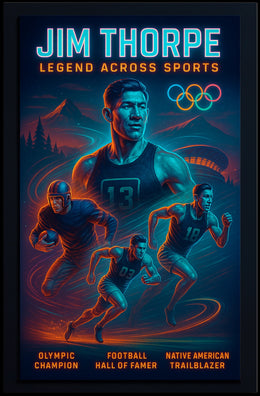Jim Thorpe Icon of Athletic Excellence Poster