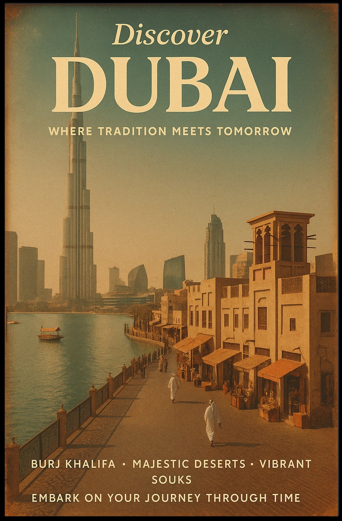 Dubai Poster Timeless Fusion Tradition Tomorrow Home Decor
