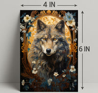 Majestic Wolf Portrait Poster PosterGoat