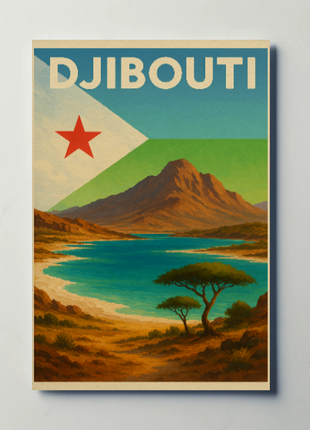 Explore Scenic Beauty with Vintage Djibouti Travel Poster