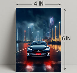 Electric Elegance In The City Poster