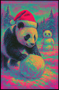 Festive Panda Wonderland Poster