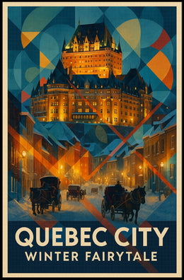 Quebec City Winter Fairytale Poster