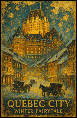Quebec City Winter Fairytale Poster