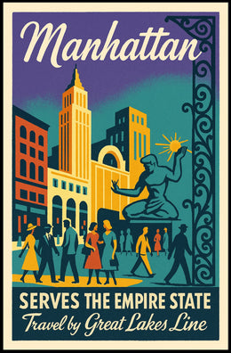 Manhattan Travel Urban City Life Artistic Poster