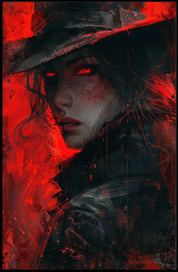 White Fox on Snowy Cliff Fantasy Poster PosterGoat