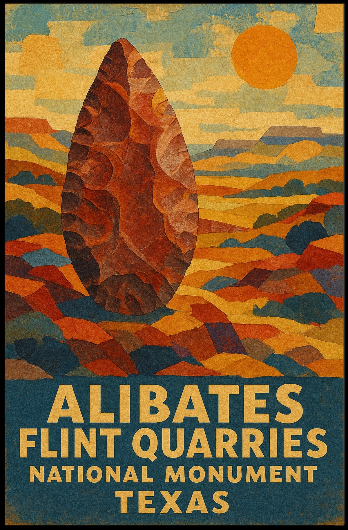 Alibates Flint Quarries National Poster