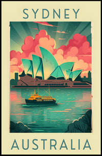 Sydney Opera House Artistic Poster - Travel Poster