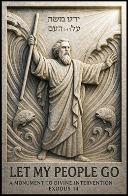 Let My People Go A Monument to Divine Intervention Poster PosterGoat