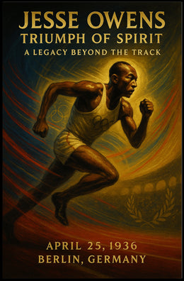 Jesse Owens Vintage Olympic Triumph Poster Art