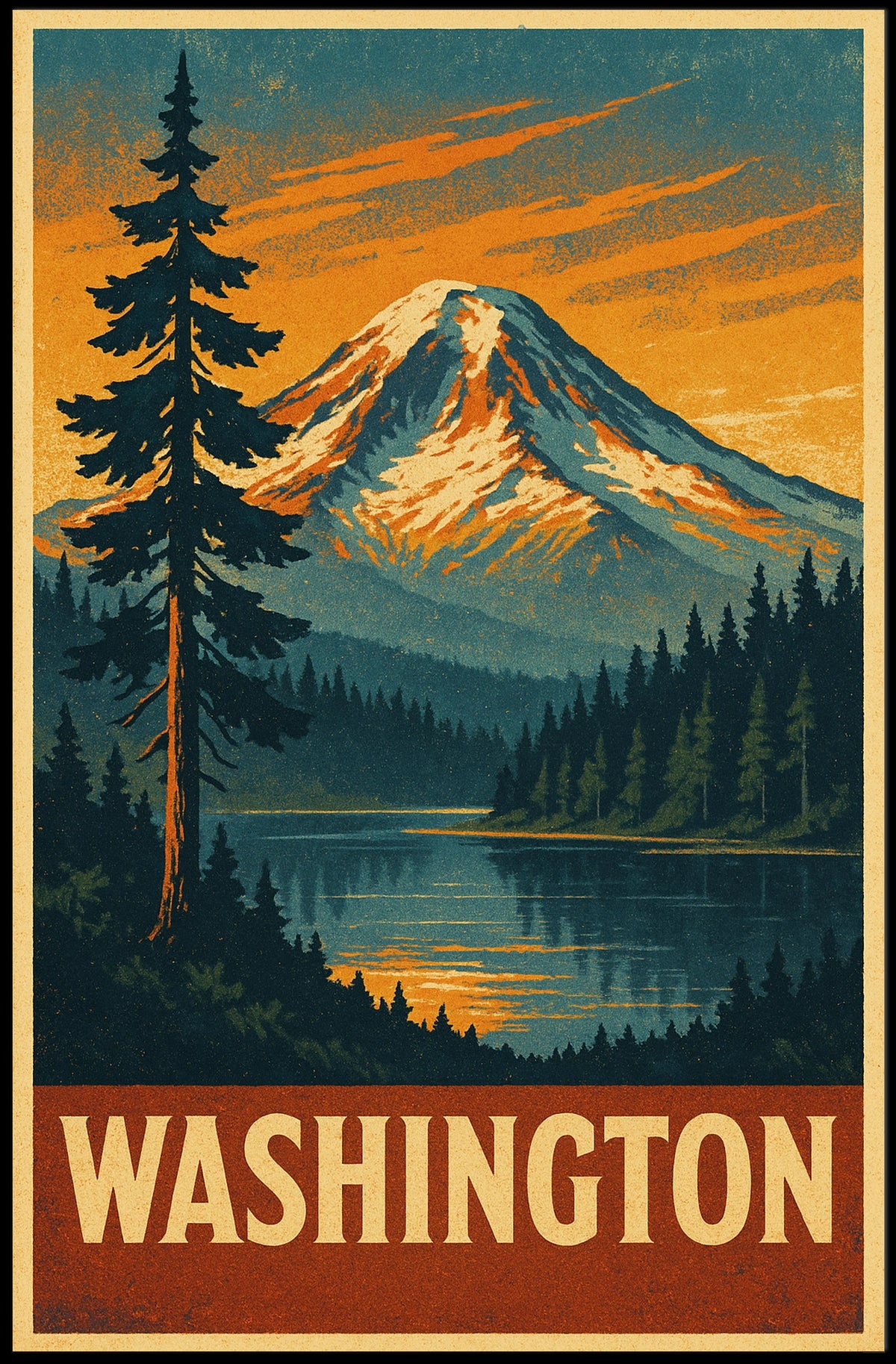 Scenic Washington Landscape Poster