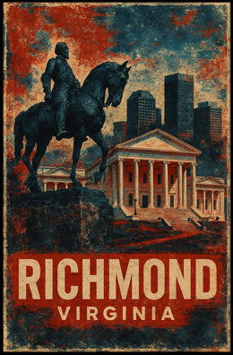 Richmond Skyline Travel Photography Realism Poster