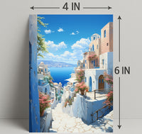 Serene Mediterranean Pathway Poster