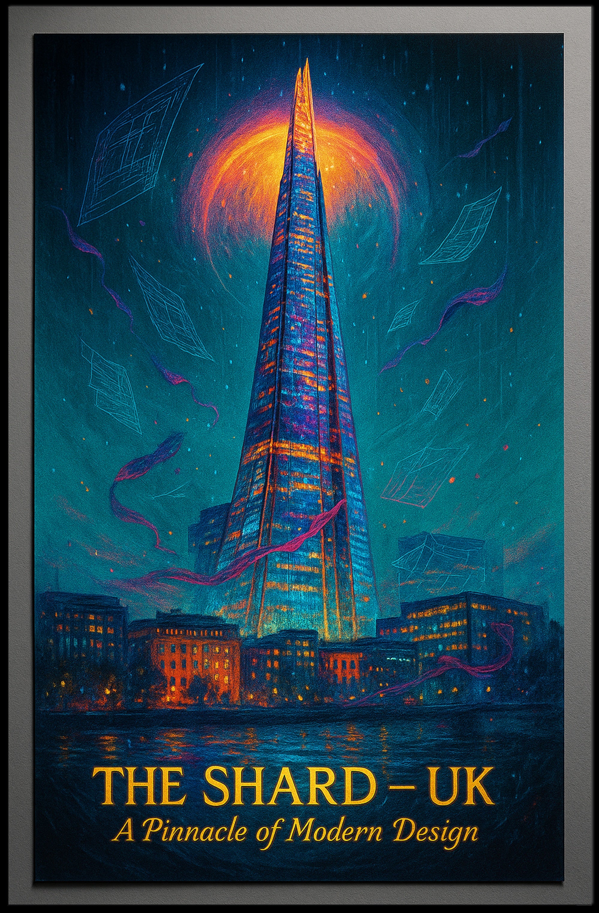 The Shard Architectural Poster Modern London Print