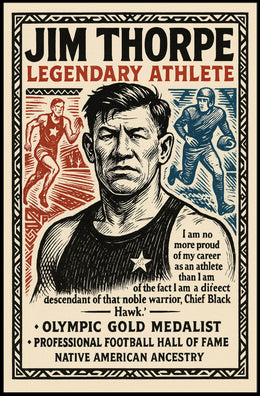Jim Thorpe Legendary Athlete Poster