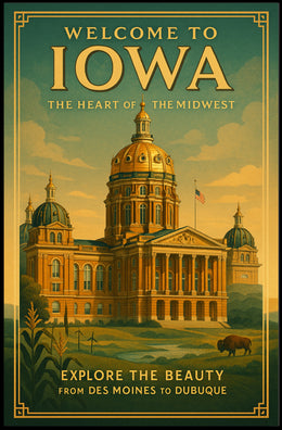 Welcome To Iowa The Heart Of The Poster