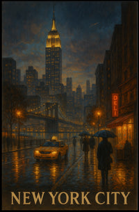 New York City at Night Poster