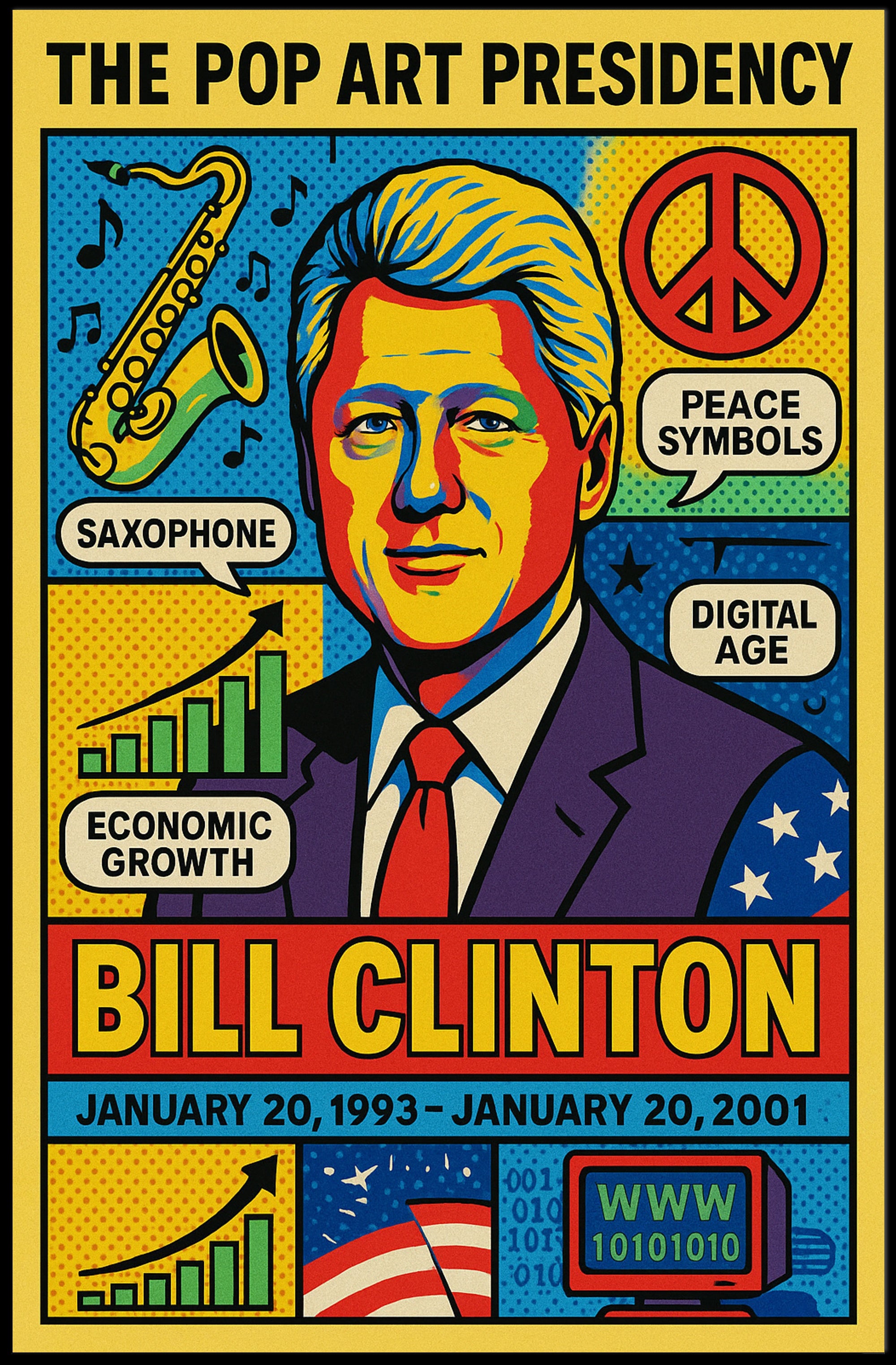 Bill Clinton The Pop Art Presidency Poster