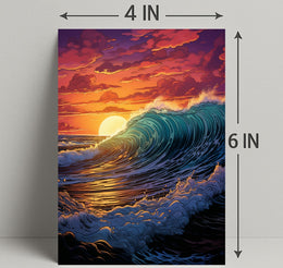 Oceanic Sunset Symphony Poster PosterGoat