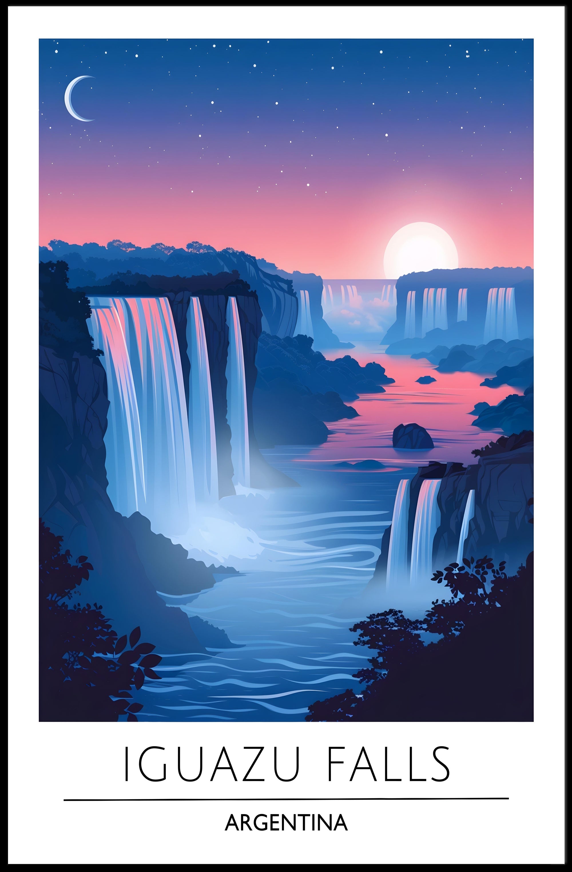Iguazu Falls Dreamscape Travel Poster
