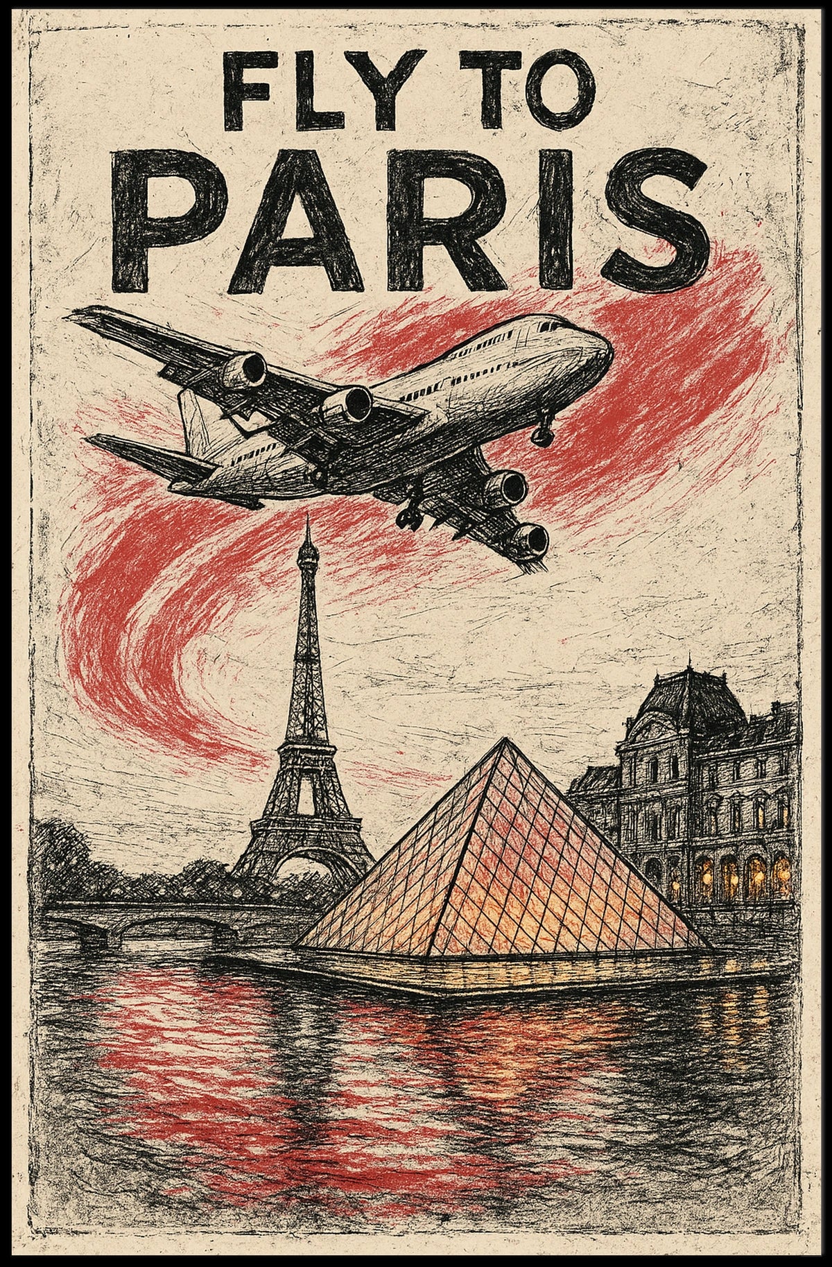 Fly To Paris Poster