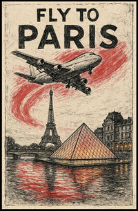 Fly To Paris Poster