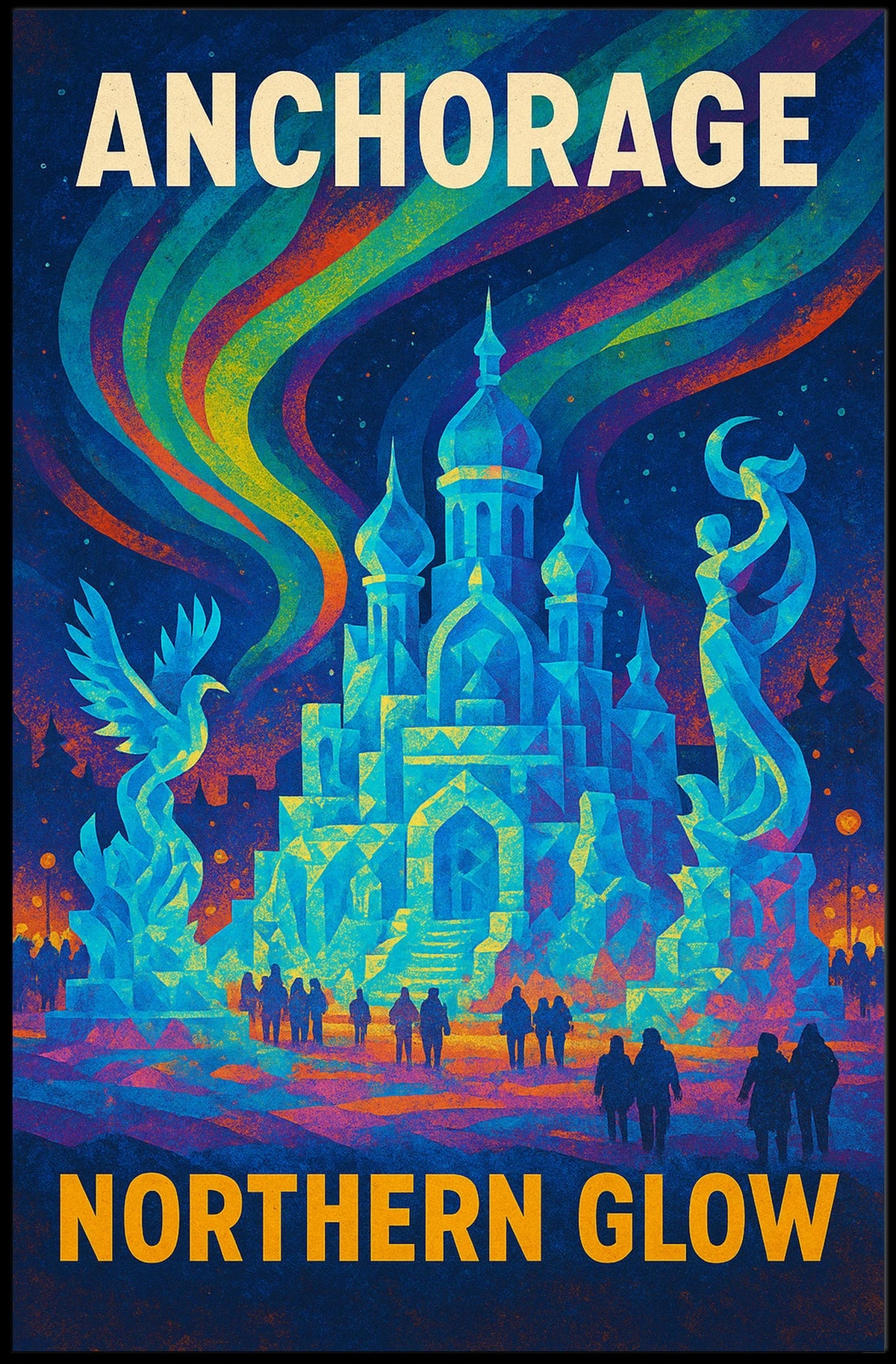 Anchorage Northern Glow Poster