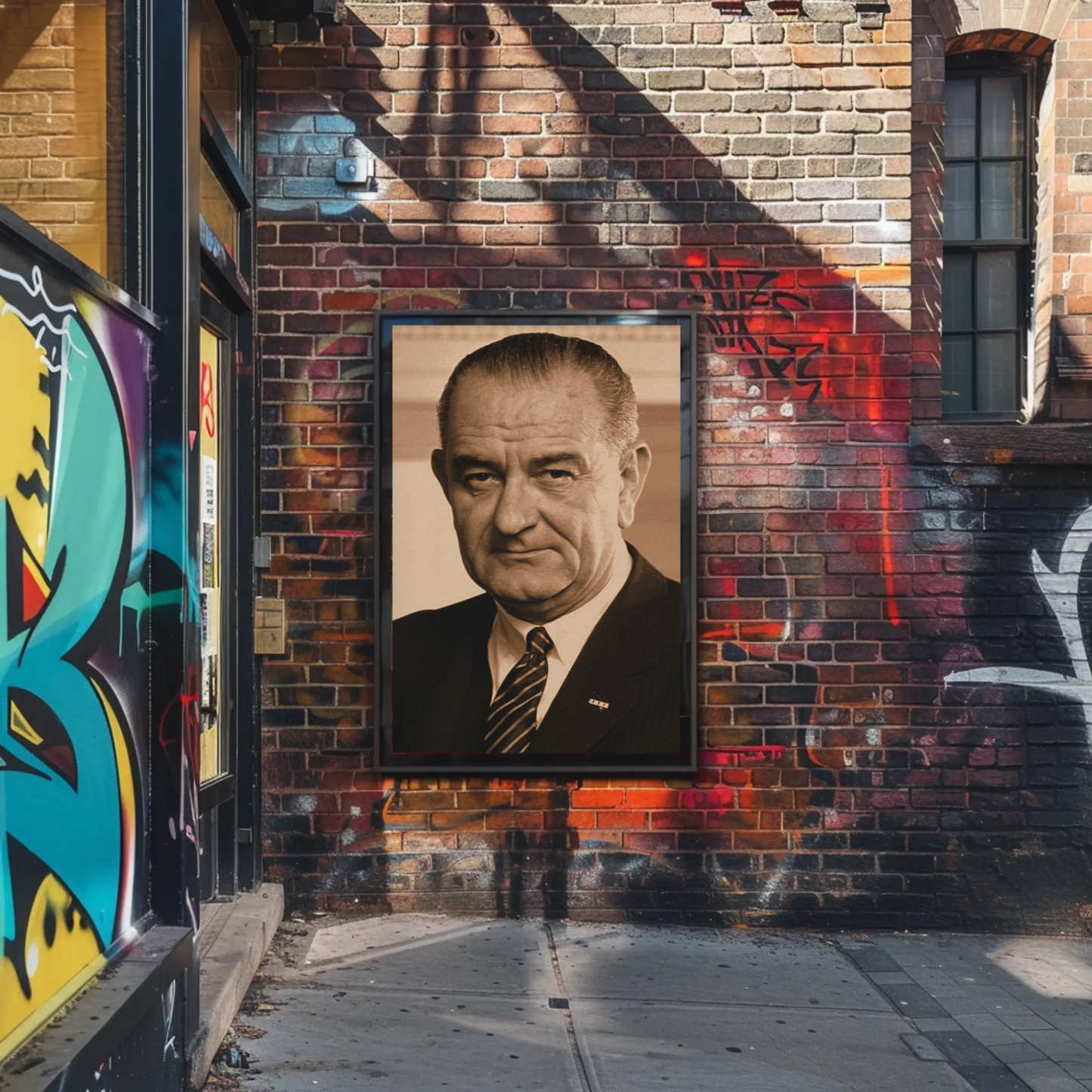 Lyndon Johnson 36th President Sepia Photo