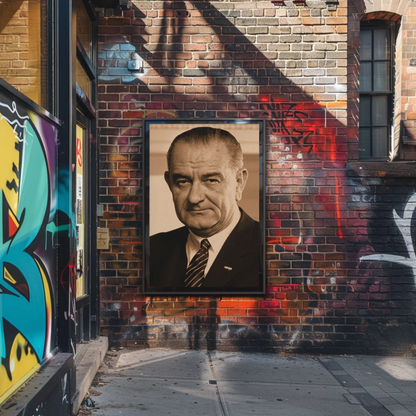 Lyndon Johnson 36th President Sepia Photo