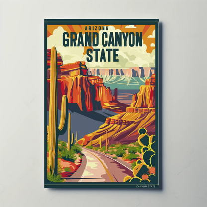 Vintage Travel Poster - Grand Canyon, Arizona