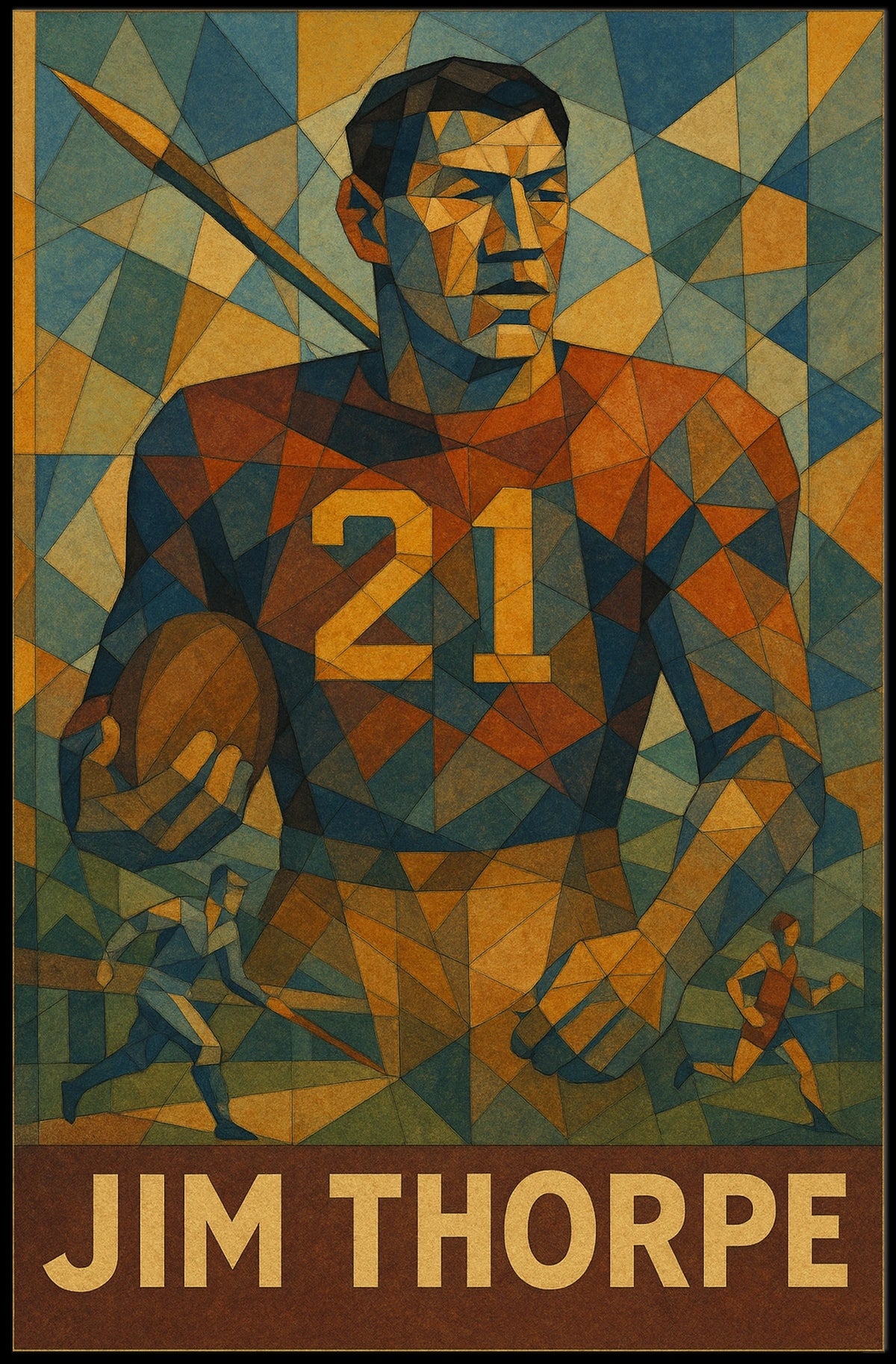 Jim Thorpe Legendary Athlete Poster