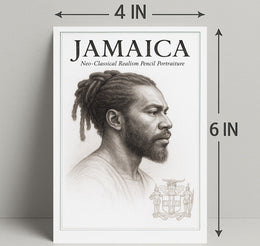 Jamaica NeoClassical Realism Portrait Poster PosterGoat
