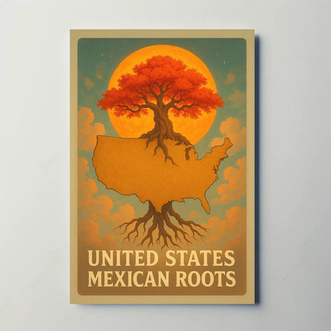 United States Mexican Roots Cultural Heritage Poster