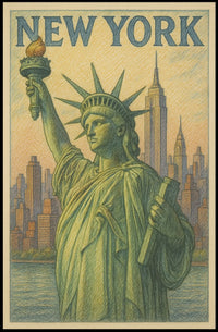 New York Poster Art Premium Museum Print For Living Rooms